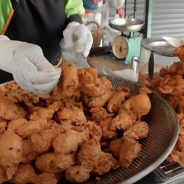 Fried fishcakes in Samut Sakhon, Thailand