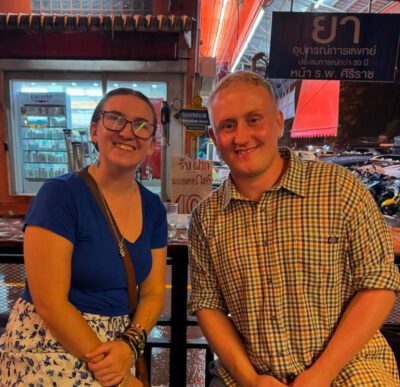 Two English teachers meet in Mae Sae, Thailand