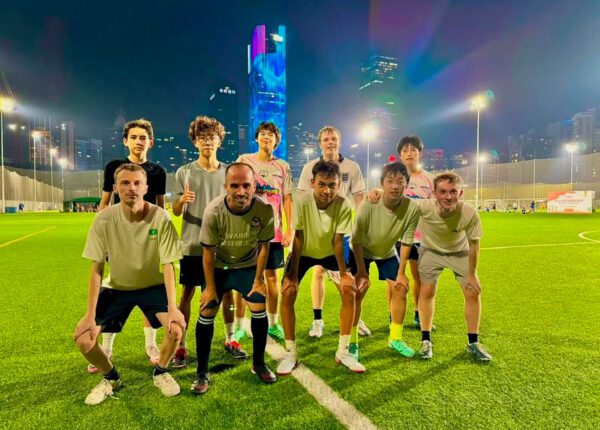 group of guys playing football in China